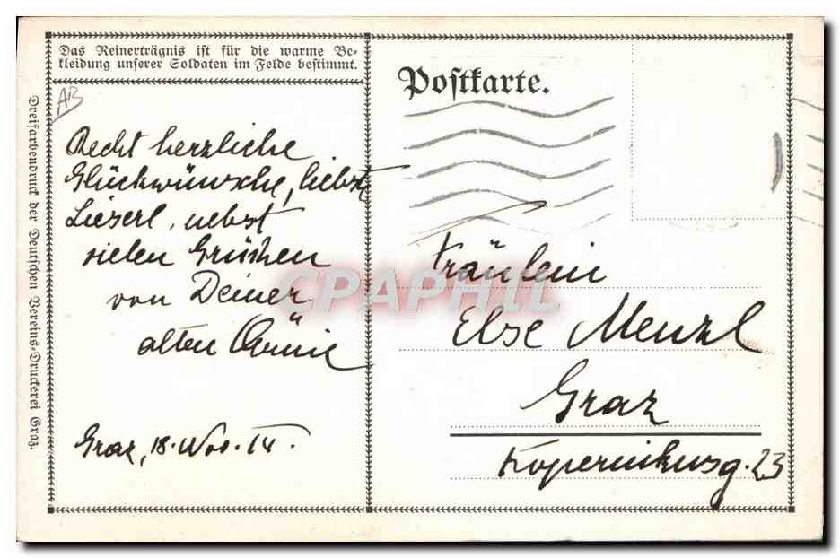 CPA Illustrateur Soldat Militaria — Rückseite