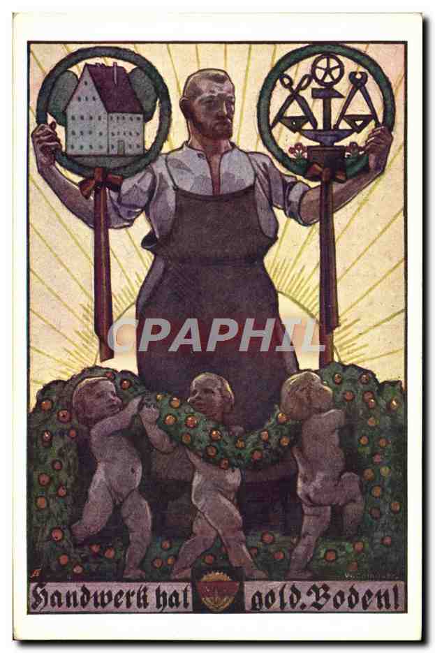 CPA Illustrateur Batisseur 