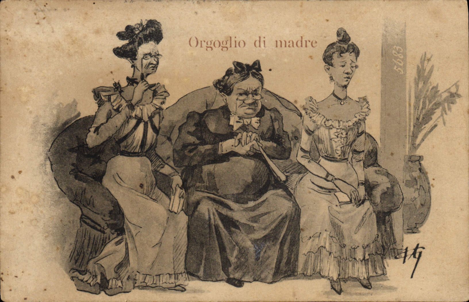 CPA Illustrateur Orgoglio di madre Femmes 