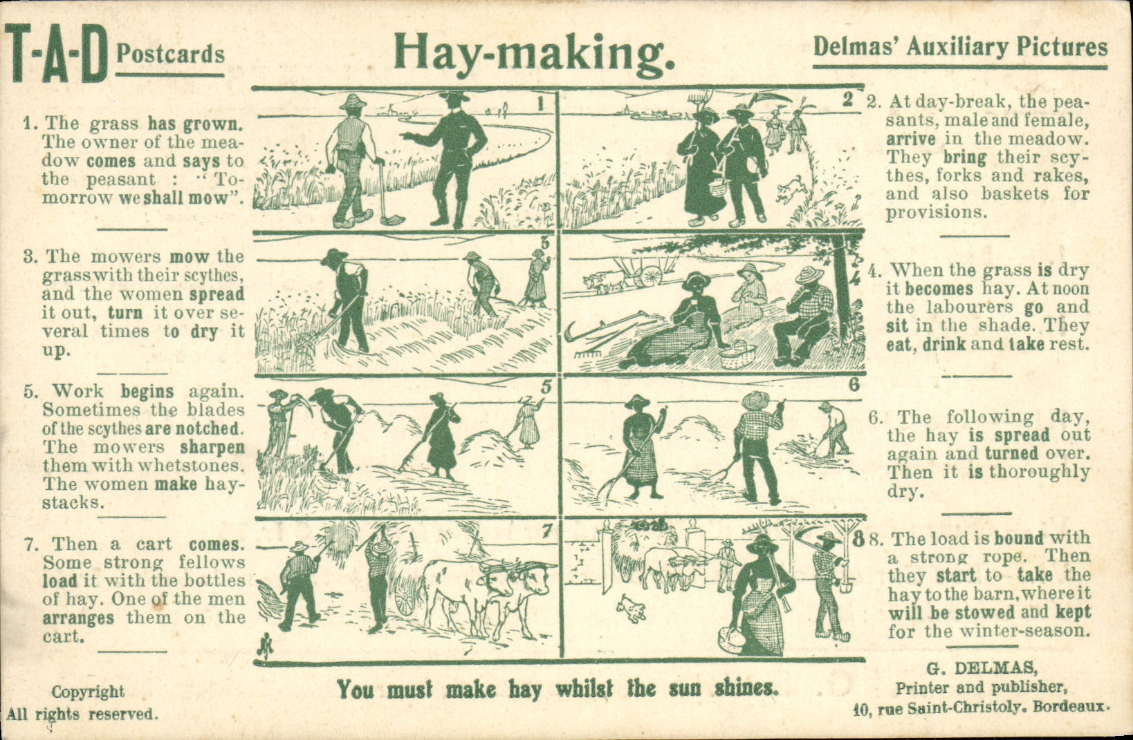 Faisage — Hay-making — Delmas' Auxiliary Pictures