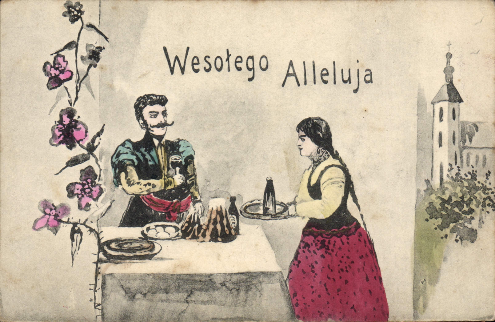 CPA Illustrateur Wesotego Alleluja 
