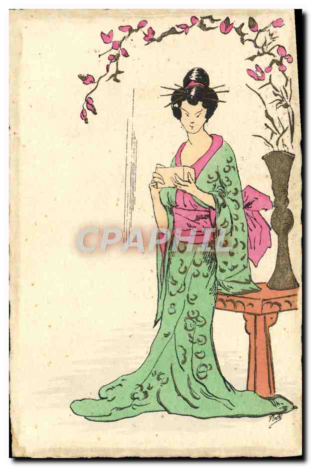 CPA Japon Nippon Femme Folklore