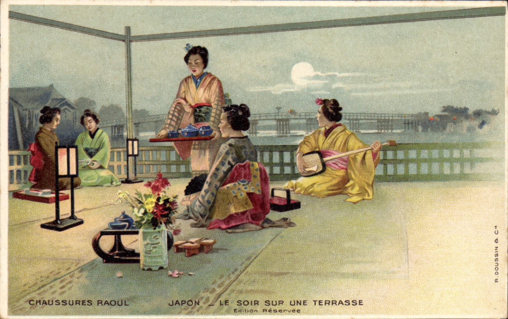 Japon — Le Soir sur une Terrasse — Édition Réservée — Chaussures Raoul
