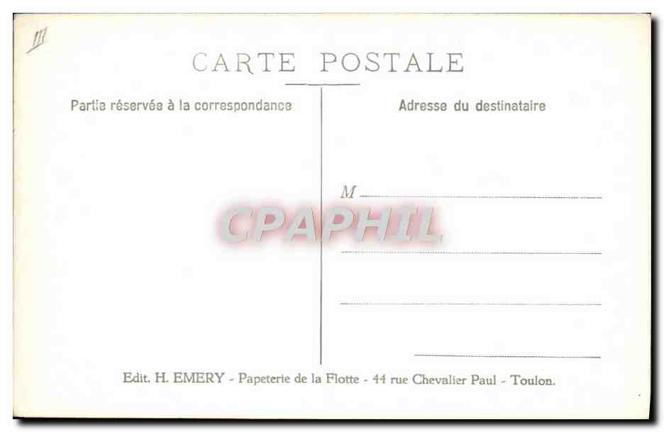 CPA Avion Aviation Hydravion Bateau de Guerre  — Verso