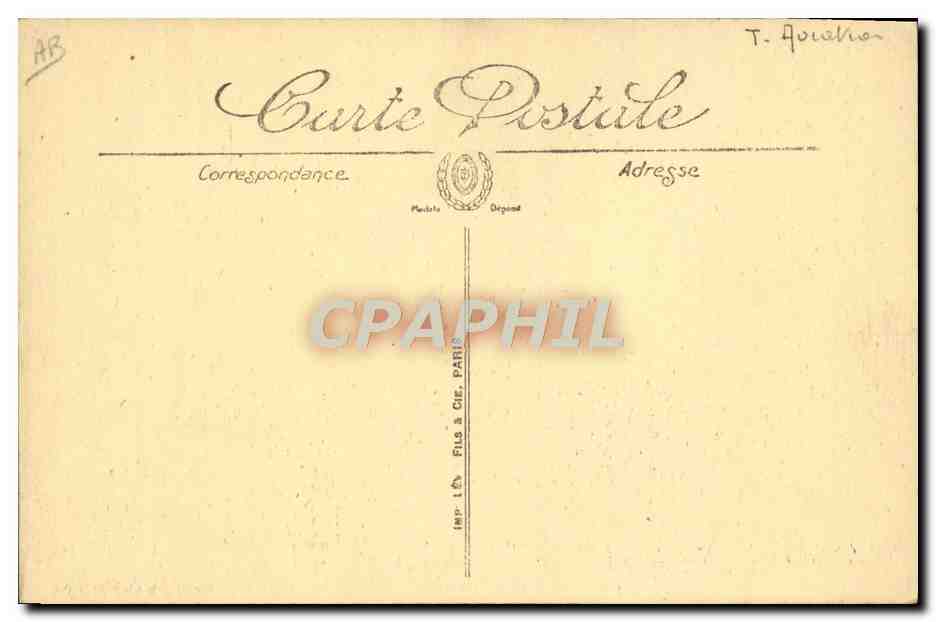 CPA Avion Aviation Ballon captif de la Marine Tissus Hutchinson Ateliers militaires de Chalais Meudon Sous marins — Verso