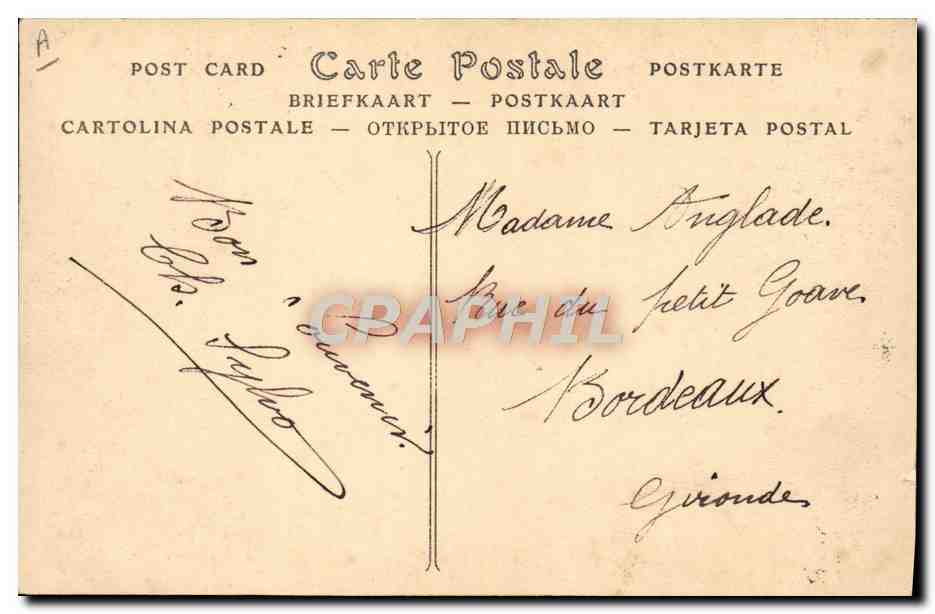 CPA Avion Aviation Dirigeable Zeppelin La Republique Paris Tour Eiffel — Verso