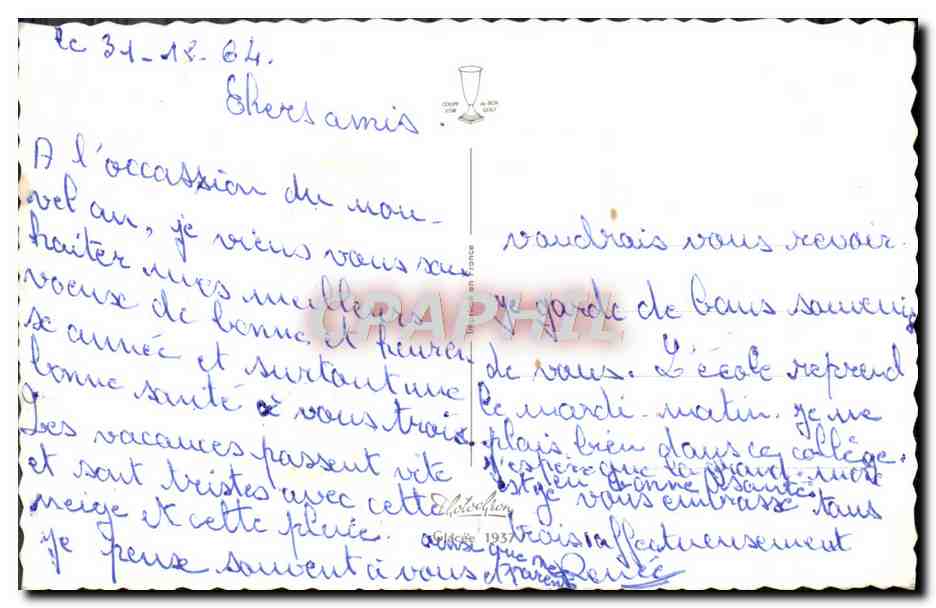 CPA Bonne Annee — Rückseite