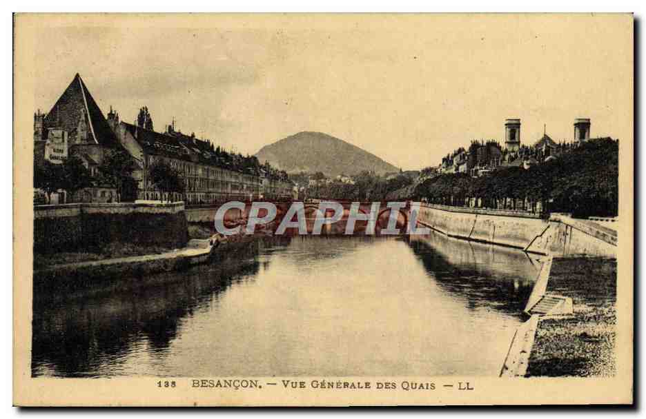 CPA Besancon Vue Generale Des Quais