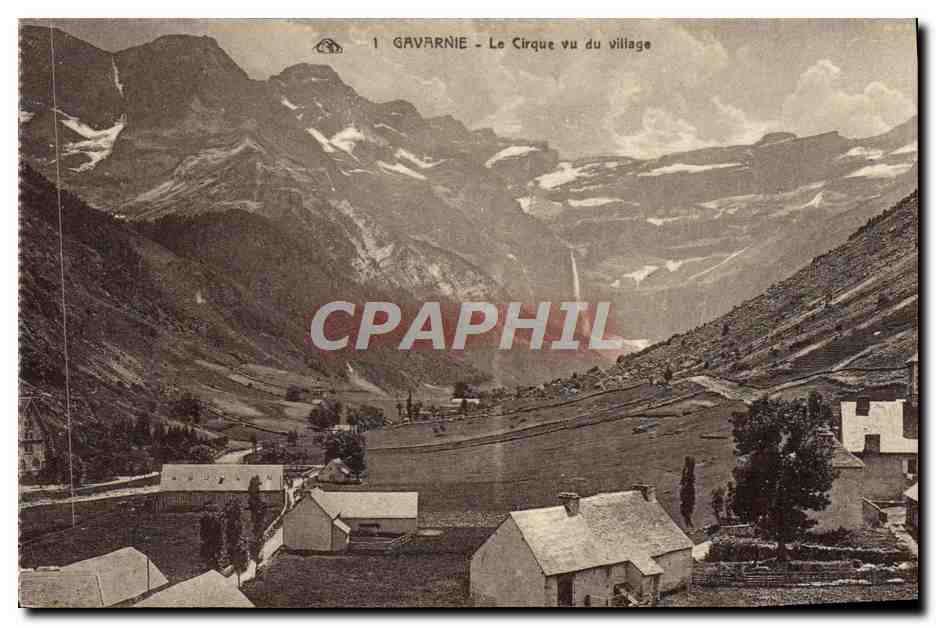 CPA Gavarnie Le Cirque Vu Du Village