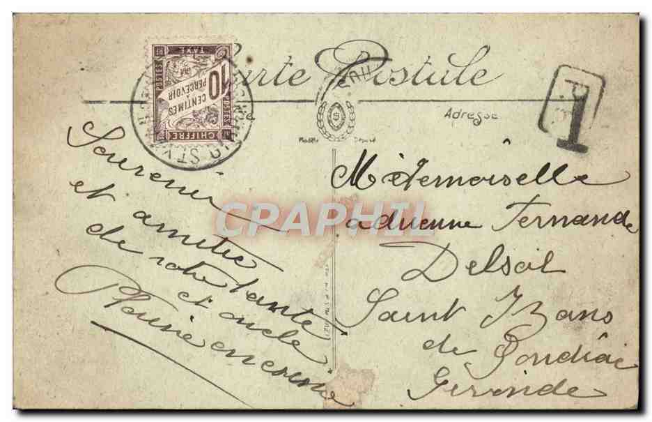 CPA Bordeaux La Tour Saint Michel  — Verso