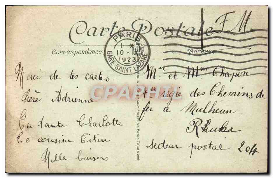 St-GERMAIN en-LAYE (S.-et-O.) — "L'Amour et la Folie" Avenue Henri II — A. P. — Rückseite