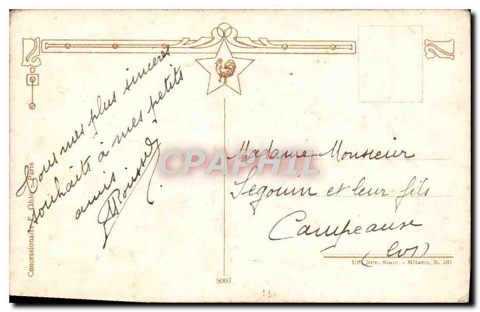 CPA Fantaisie Bonne Annee — Rückseite