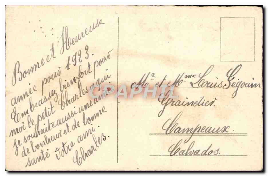 CPA Fantaisie Bonne Annee — Rückseite