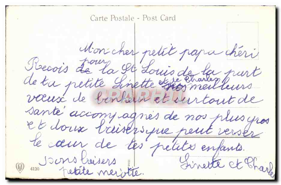 CPA Bonne Fete Fleurs — Verso