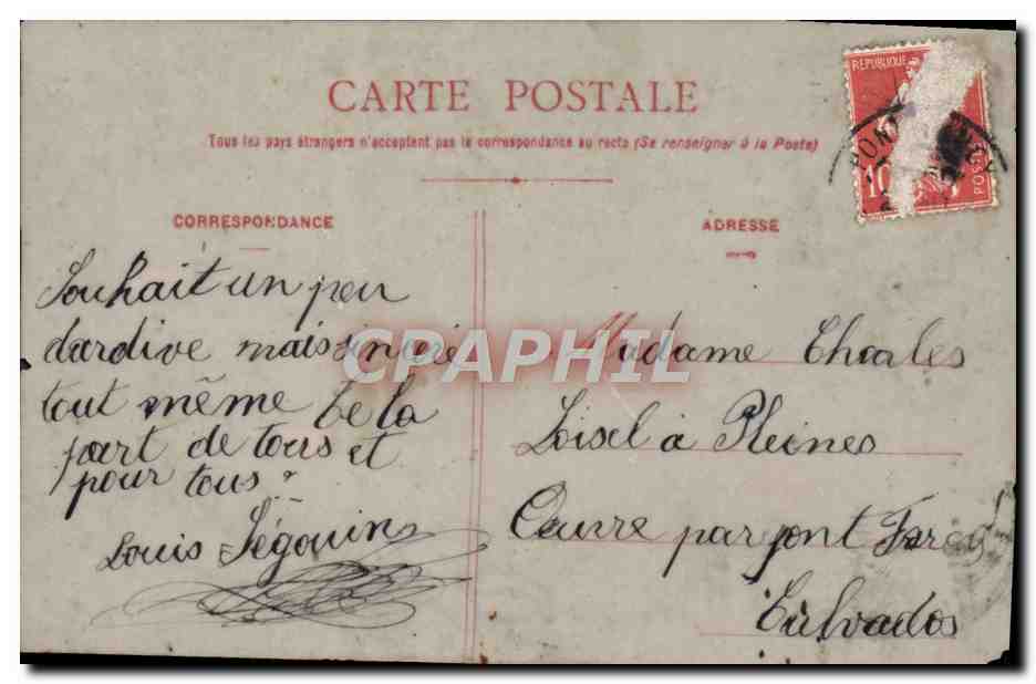 CPA Fantaisie Anniversaire — Verso