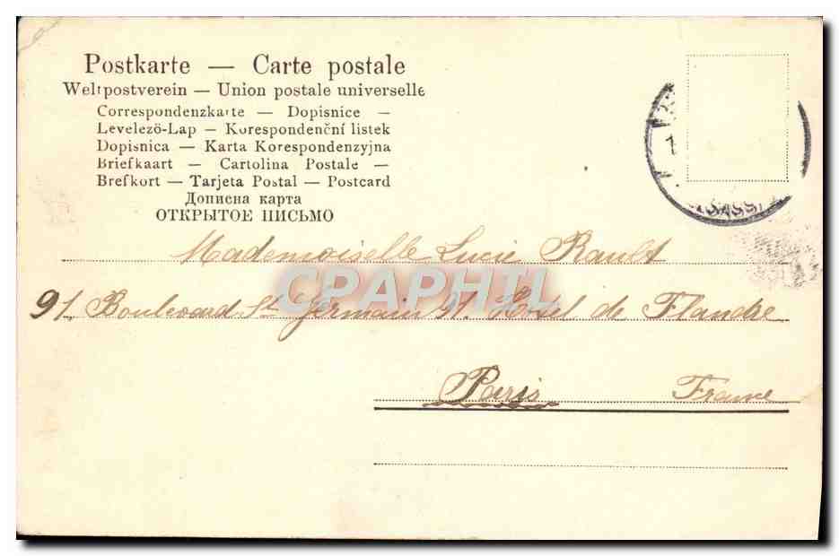 Mülhausen i. E. Rathaus — Mairie Souvenir de Mulhouse — n° 5516 — Rückseite