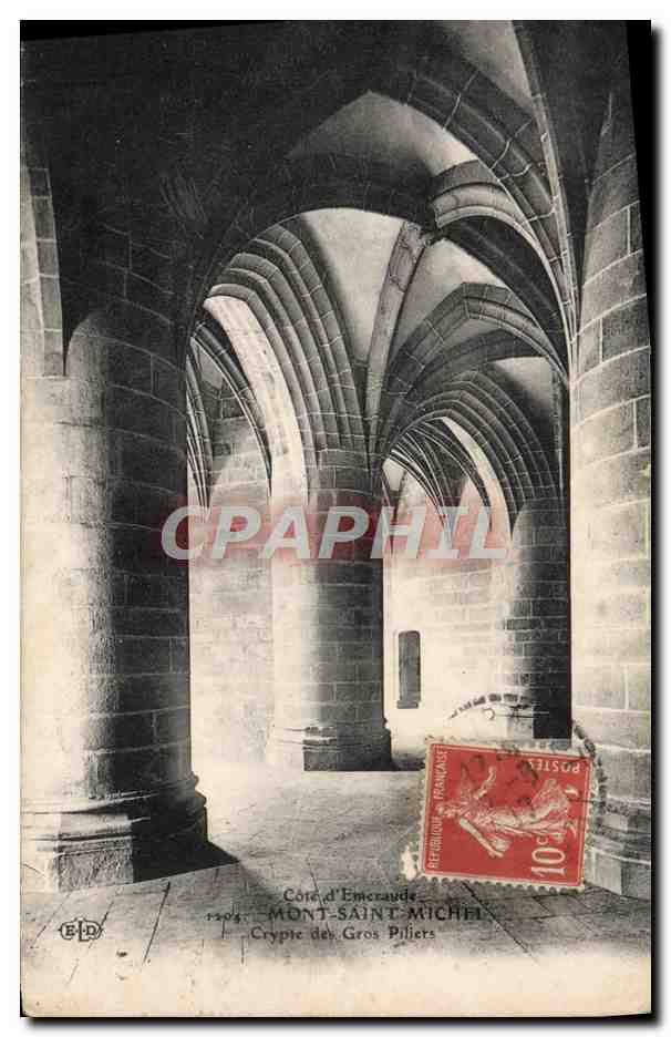 Crypte des Gros Piliers — Mont-Saint-Michel — Éditeur ELD, n° 1204