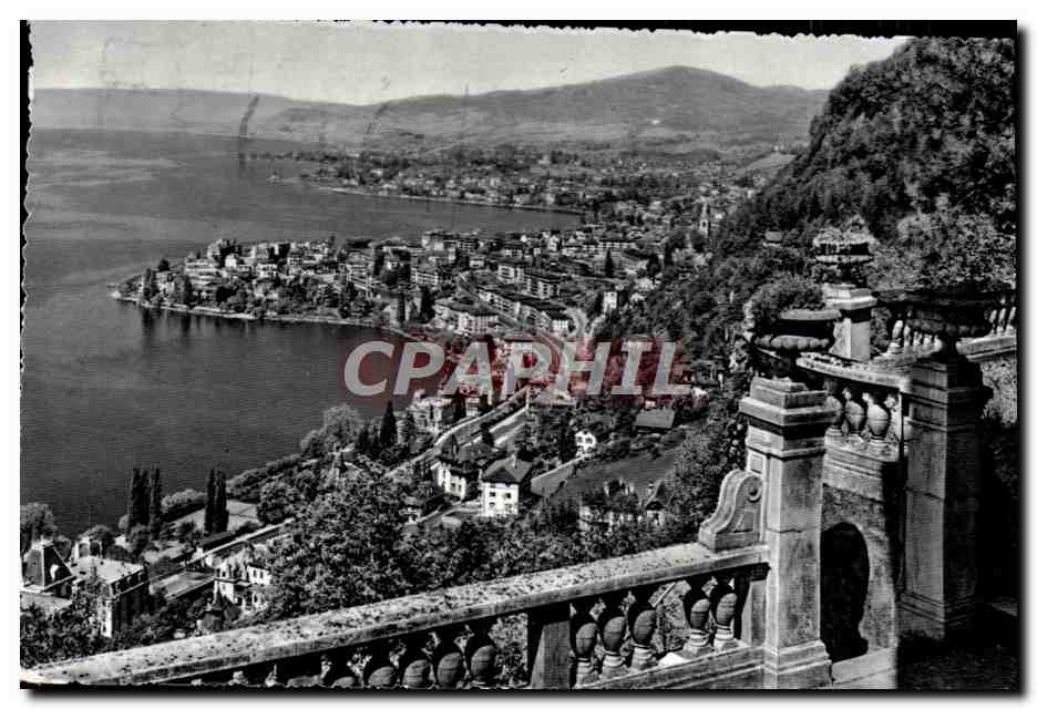 CPM Vue du Valmont sur Montreux Vevey et Lausanne 