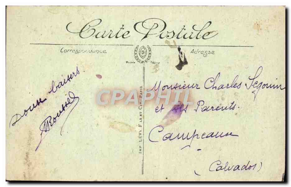CPA Mesnil Val Le Ravin et la Tour Talbot — Back