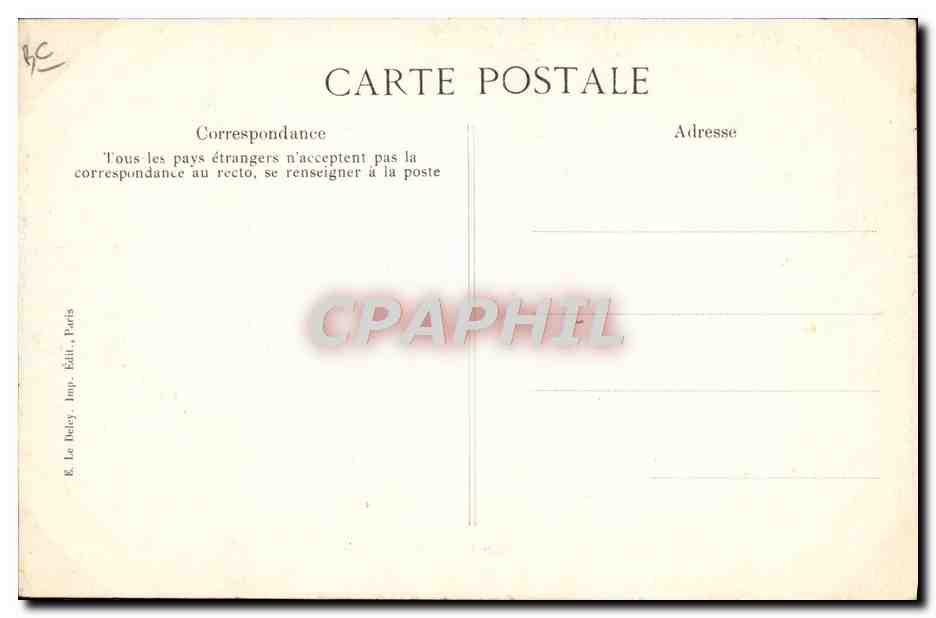 Funérailles des victimes du cuirassé "Gloire" à Toulon — Les Marines, le Clergé en tête du cortège — Éditeur R. Le Dœy, Paris — Verso