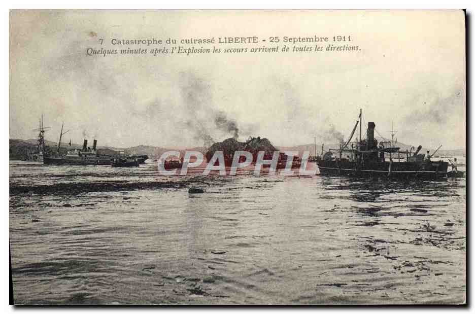 Catastrofe del corazzata LIBERTE — 25 Settembre 1911 — Établissements d’Impressions Phototypiques Toulon