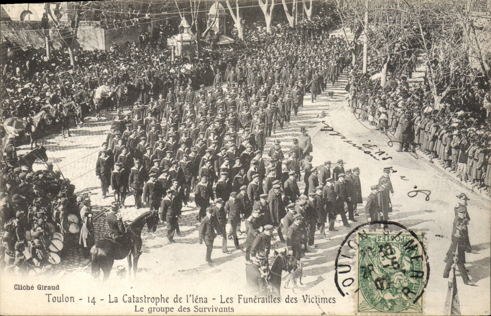 Toulon - 14 - La Catastrophe de l'éléna - Les Funérailles des Victimes — Cliché Giraud