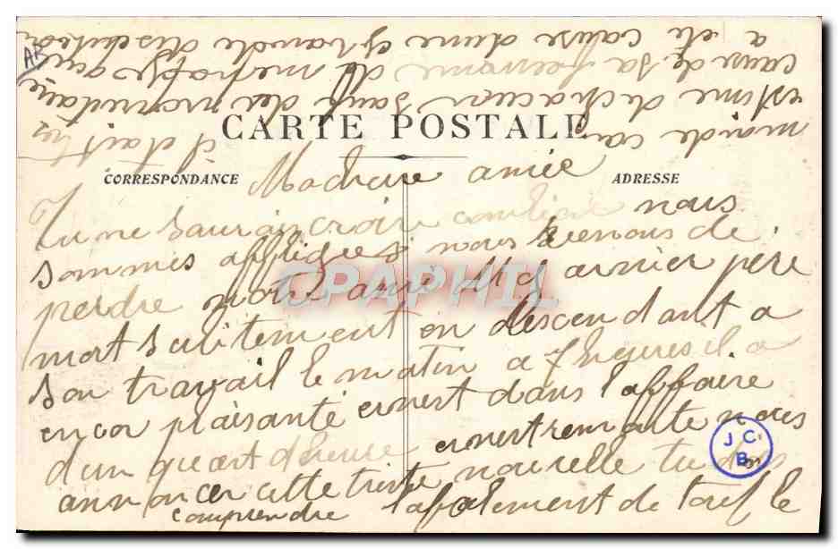 Catastrophe du « Liberté » — Déblaiement des Passerelles — Edit. Exper & Chiarelli - Toulon — Verso