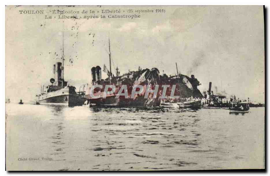 Toulon — Explosion de la « Liberté » (25 septembre 1911) — Cliché Giraud, Toulon