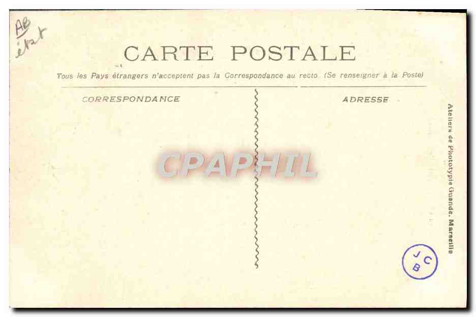 Catastrophe du "Iéna" — Partie arrière où s'est produite l'explosion — Atelier de Phototypie Grande, Marseille — Verso