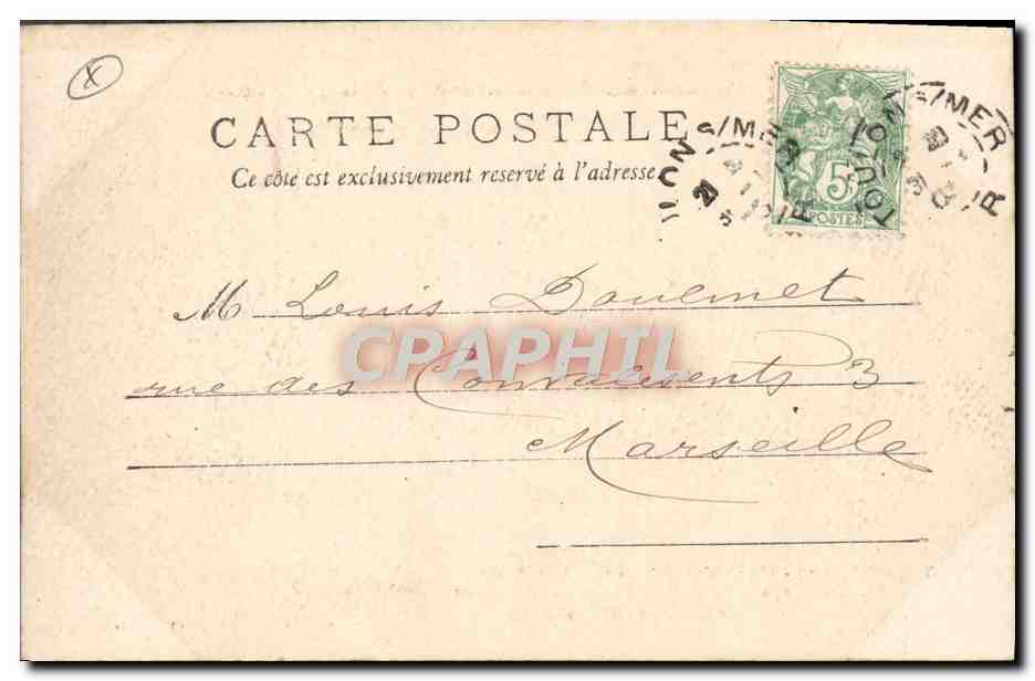 CPA Bateau de guerre Toulon Arsenal maritime La piece chinoise  — Verso