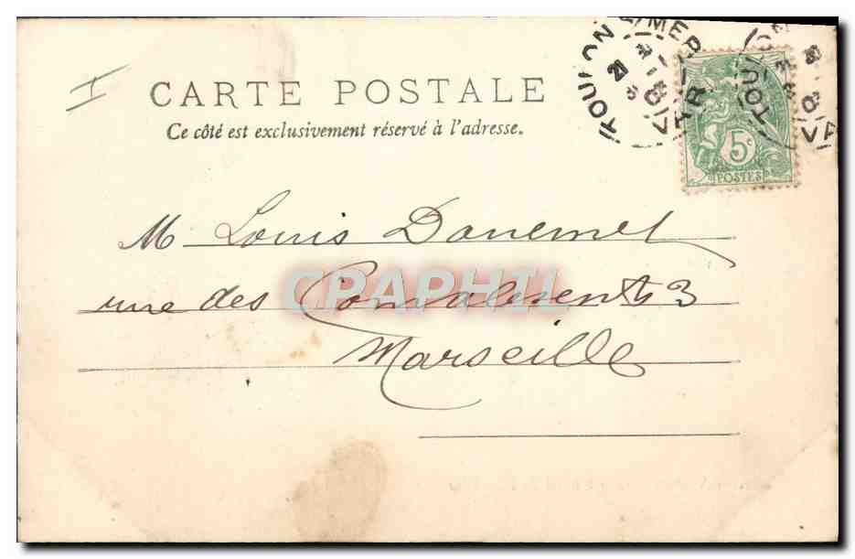 CPA Bateau de guerre Visite officielle a bord de l'escadre — Verso