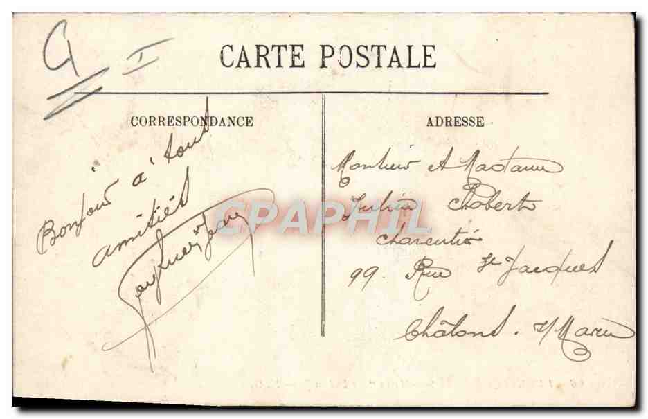 CPA Bateau de guerre Dunkerque Le sous marin Le ludion — Verso