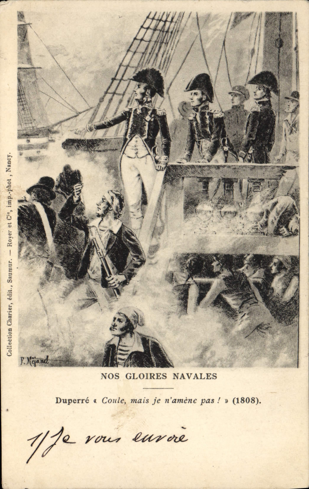Duperré « Coule, mais je n'amène pas ! » (1808) — Collection Charier, édit. Royer et Cie, imp.-phot. Nancy