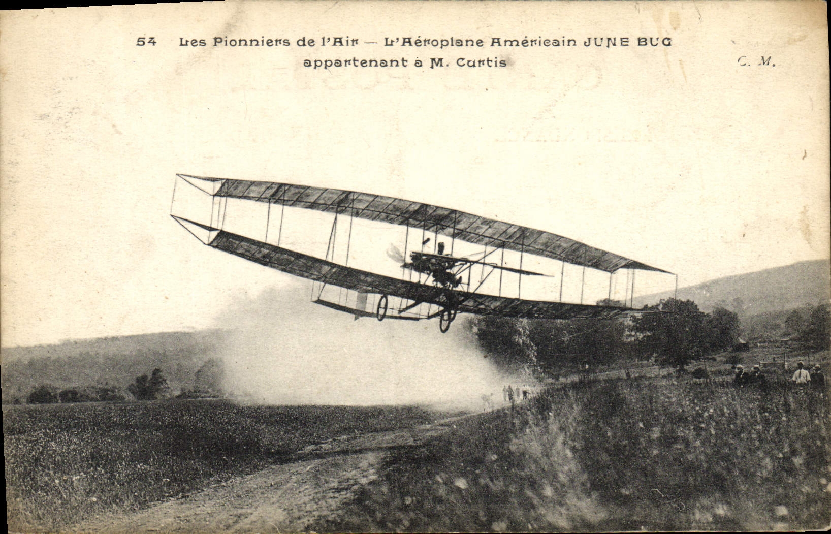 CPA Avion Aviation L'aeroplane americain June Bug appartenant a M Curtis