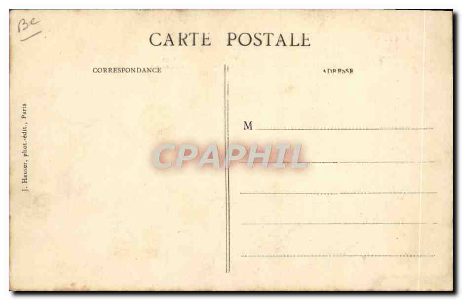 CPA Avion Aviation Monoplan Bleriot Monte par Alfred Leblanc  — Rückseite
