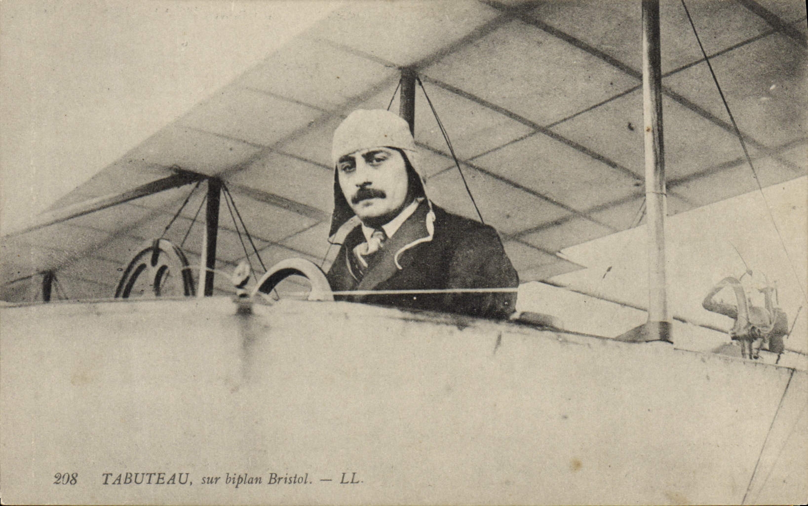 CPA Avion Aviation Tabuteau sur biplan Bristol