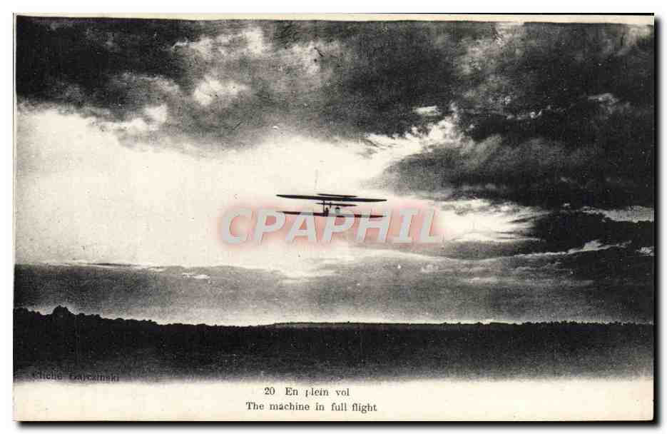 CPA Avion Aviation En plein vol Wilbur Wright 