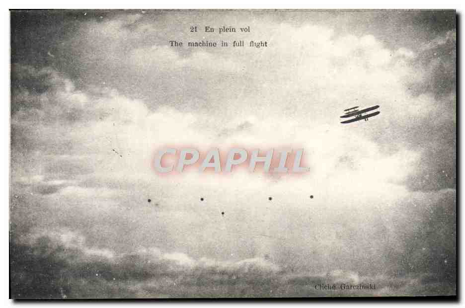 CPA Avion Aviation en plein vol Wilbur Wright 