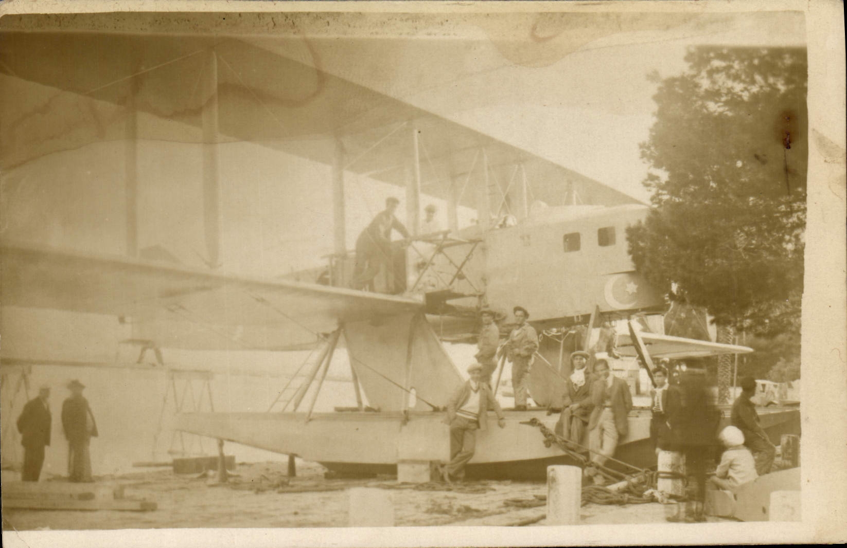 CARTE PHOTO La Ciotat Avion Aviation Hydravion 