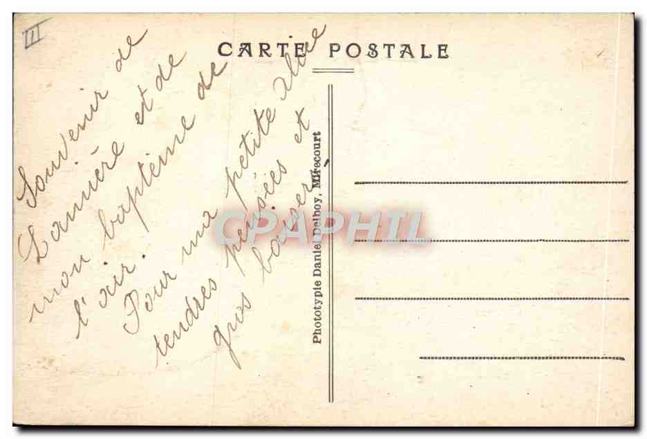 CPA Avion Aviation Avion au depart  — Verso