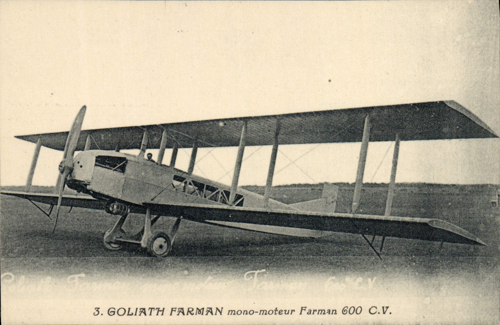CPA Avion Aviation Goliath Farman mono moteur Farman 