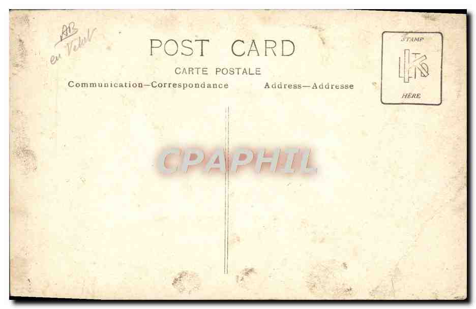 CARTE PHOTO Automobile Enfants — Verso