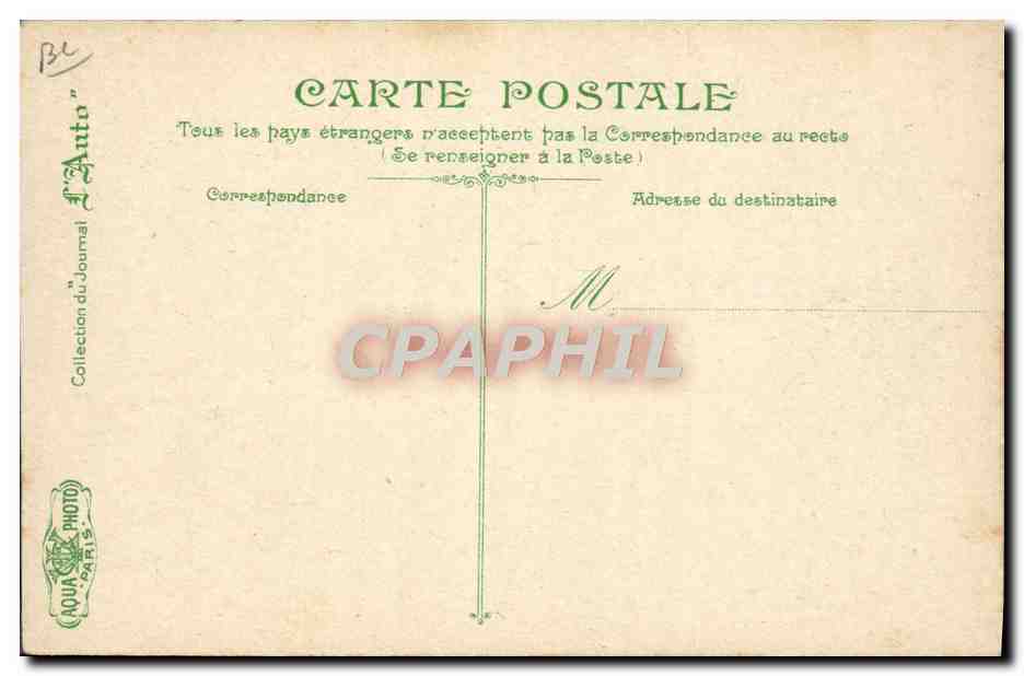 CPA Automobile Circuit de la Seine Inferieure Traversee de Criel — Verso