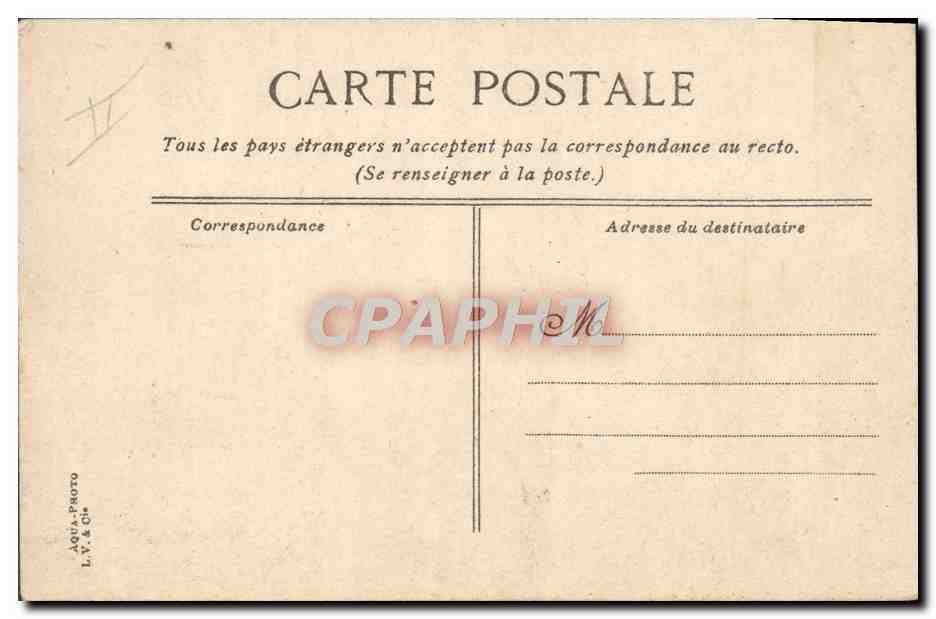 CPA Automobile Circuit de la Sarthe La ligne droite entre Connerre et St Mars  — Verso