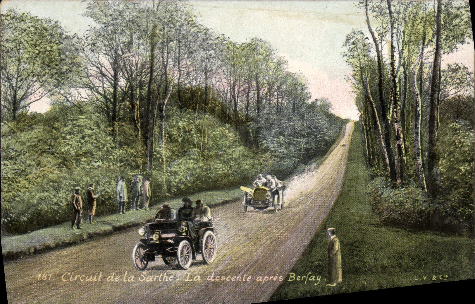 CPA Automobile Circuit de la Sarthe La descente apres Berfay 