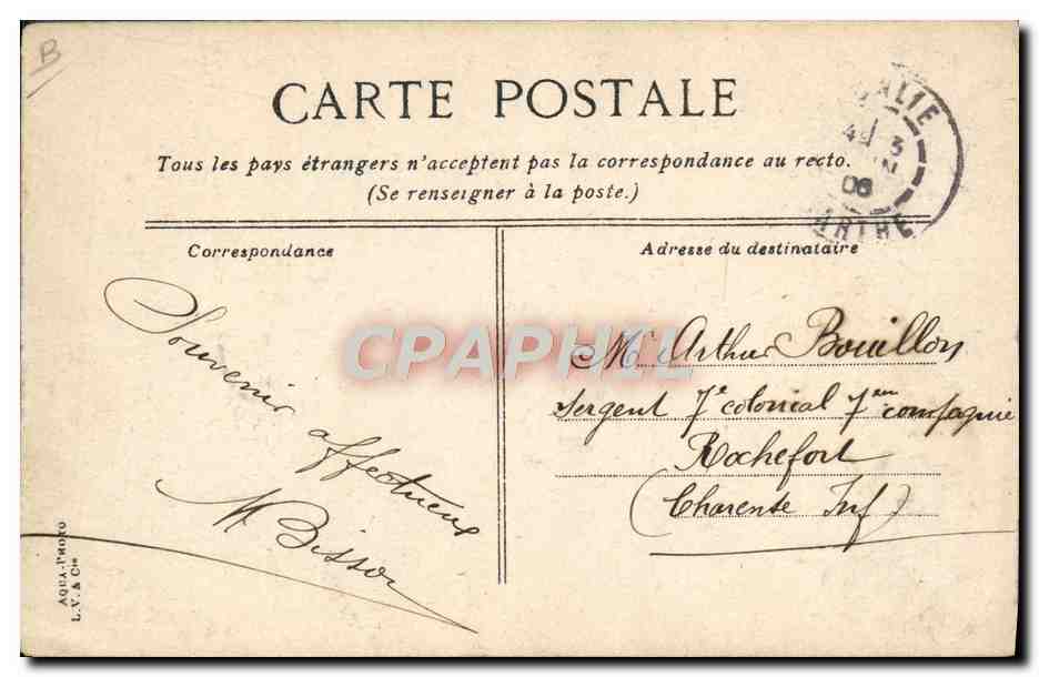 CPA Automobile Circuit de la Sarthe Sortie de Lammay  — Verso