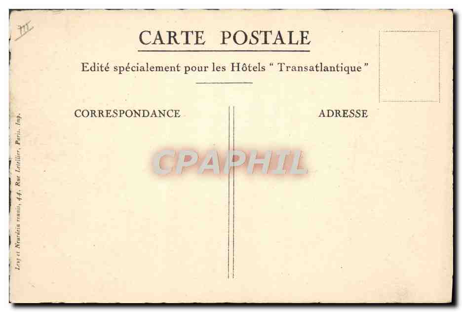 CPA Automobile Circuit du Grand Erg Halle du dejeuner  — Verso