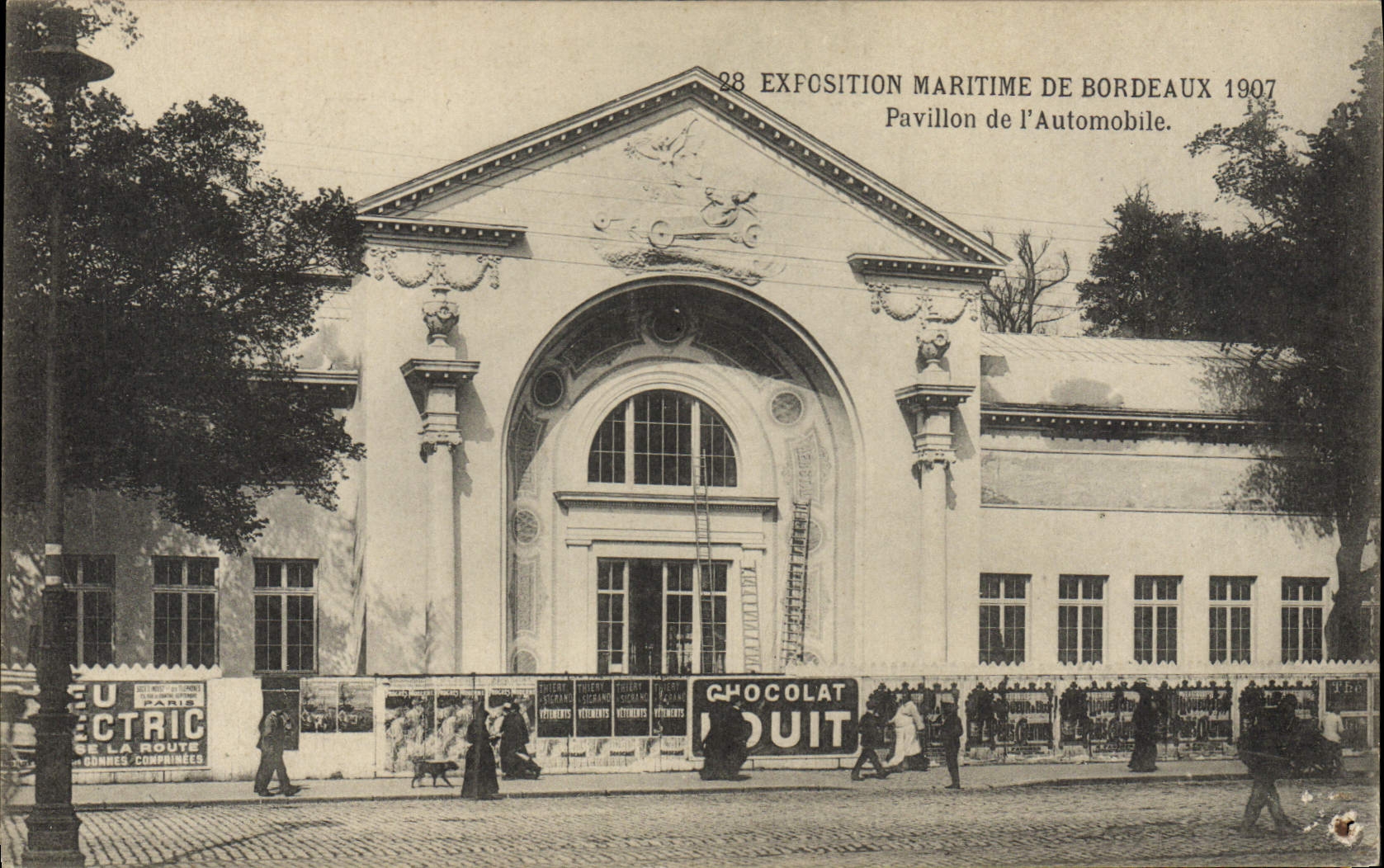 CPA Automobile Exposition maritime de Bordeaux 1907 Pavillon de l'automobile 