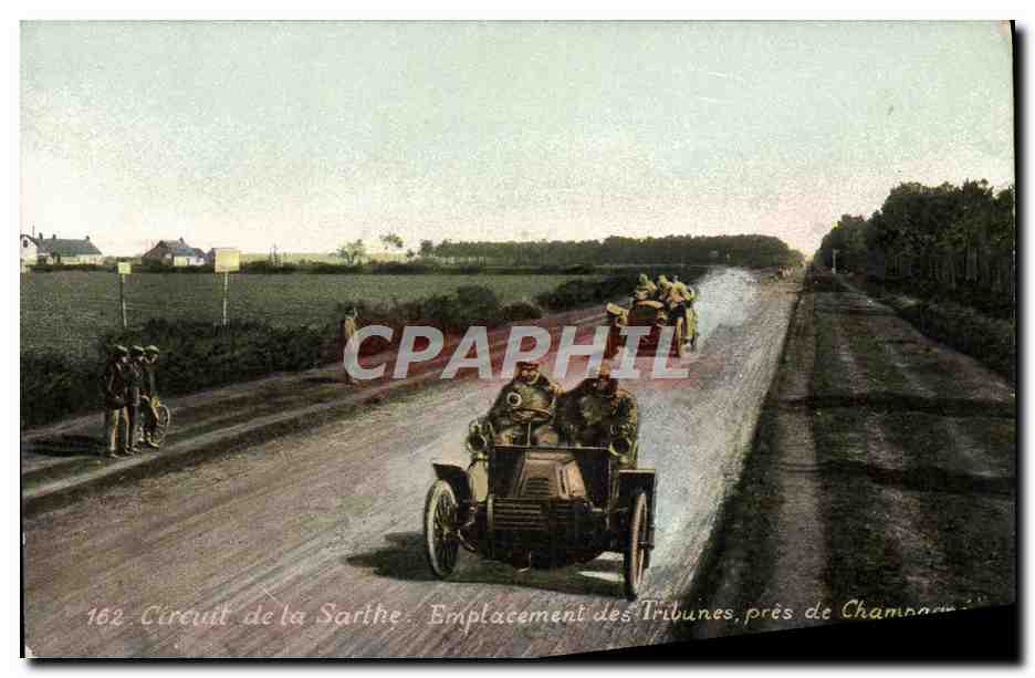 CPA Automobile Circuit de la Sarthe Emplacement des tribunes pres de Champagne 