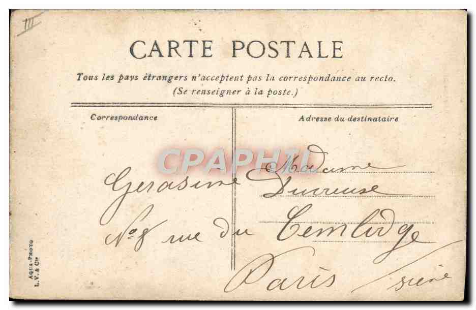 CPA Automobile Circuit de la Sarthe LEs 4 routes ou la demi lune  — Verso